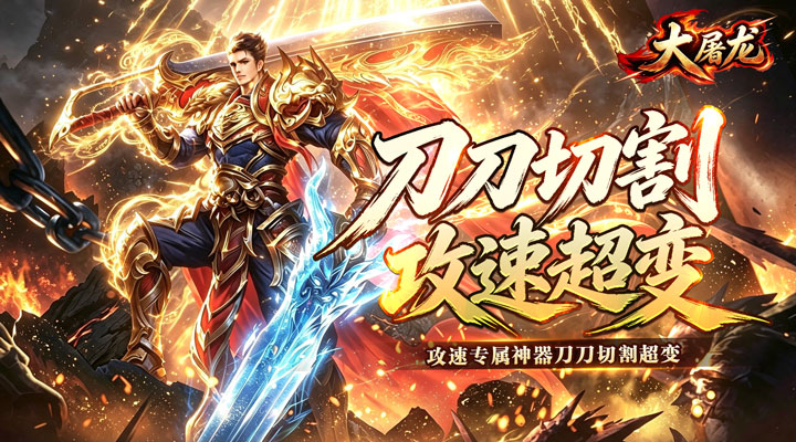 【新游推荐】大屠龙(攻速神器无限刀)今日07:30首发上线