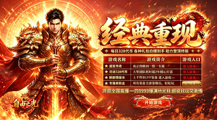【新游推荐】自由之光（天天328代币免费版）今日07:30首发上线
