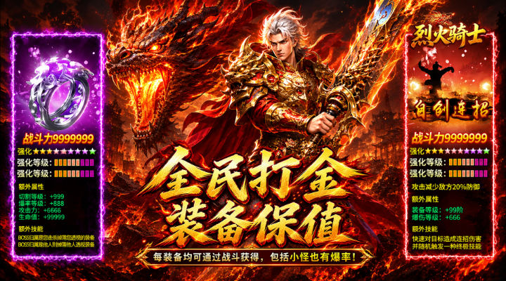 【新游推荐】烈火骑士（祈福福利版）今日07:30首发上线