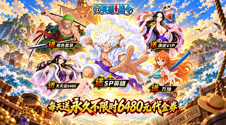 【新游推荐】英雄战令（0.1折天天6480）今日08:30首发上线